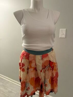 Floral Watercolor A-Line Skirt in Multicolor